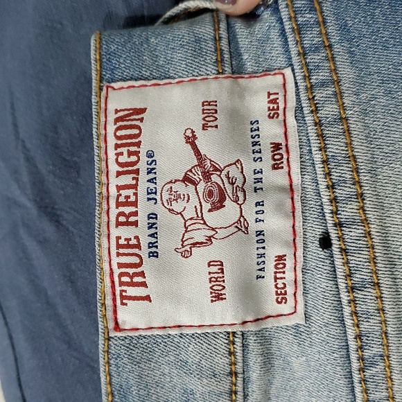 NEW TRUE RELIGION Rocco Moto Relaxed Skinny DENIM JEANS WAIST 28 INSEAM - Picture 8 of 9